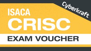 CRISC exam voucher rectangle graphic