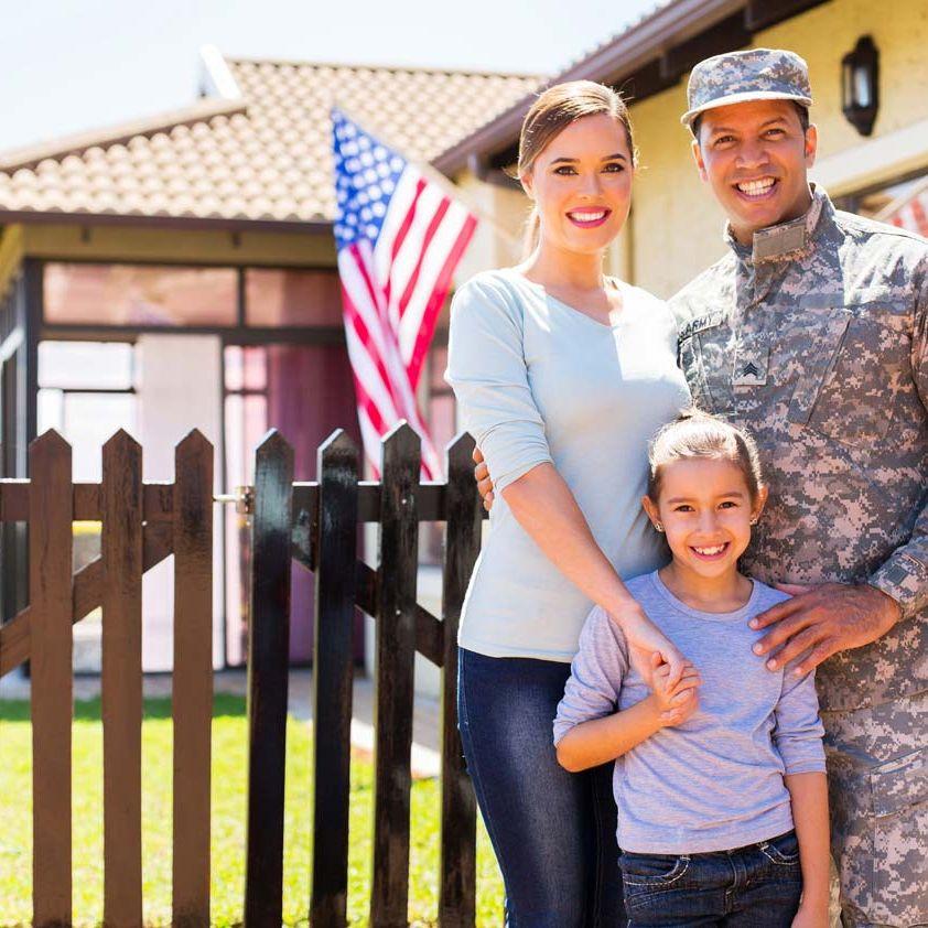 Soldier wife and child